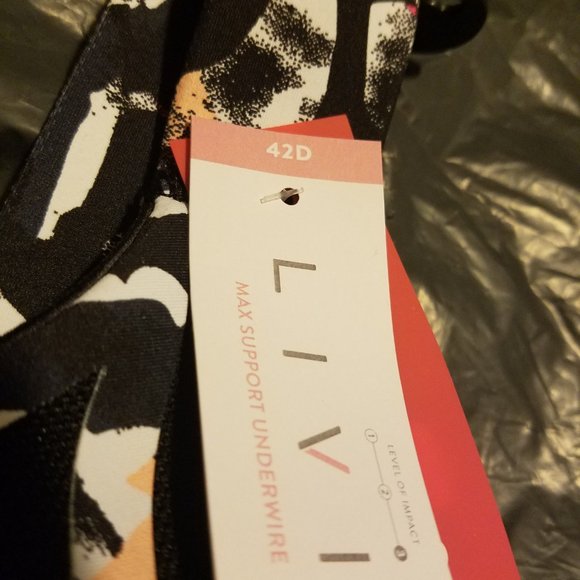 NEW LIVI Lane Bryant 42D High Impact SPORTS BRA Max Support Moisture Wic… - Picture 7 of 7